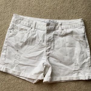 White Denim Shorts